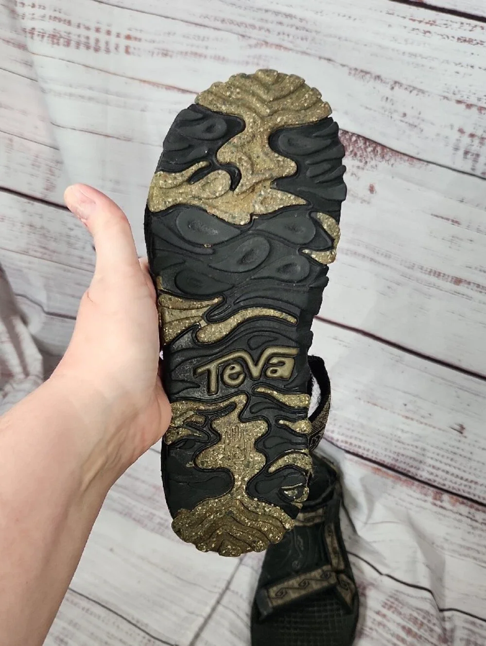 Teva Men's Black and Tan Sport Sandals